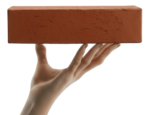 Rectangular red partition wall brick for construction